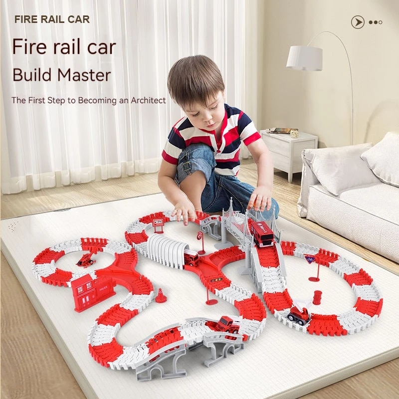 Model Kit Engine - 消防車トラック組立車エンジニアリング Minin 車セット子供パズル少年のおもちゃトラック車列車のおもちゃ子供の誕生日ギフト