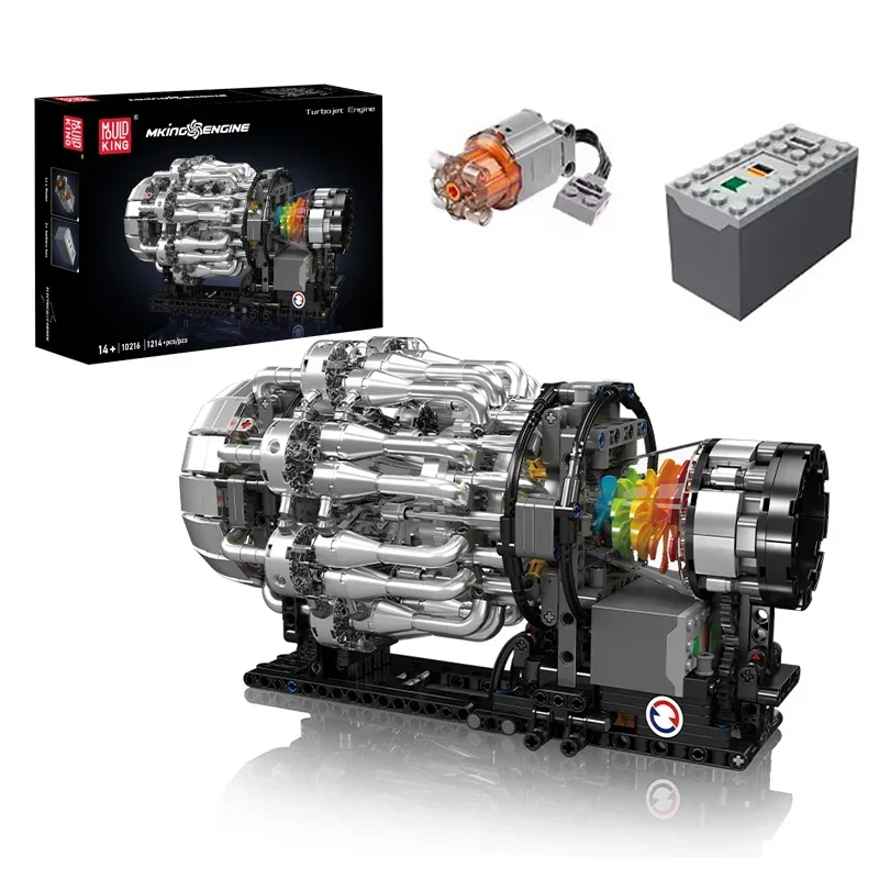 Model Kit Engine - Mould King 10216 ターボジェットエンジンモデルブロック - 1214ピース