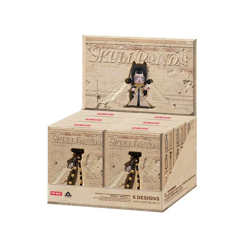 Model Kit Anime Girl - POPMART SKULLPANDA 「時の都」シリーズ スマホストラップ ブラインドボックス オリジナルおもちゃ