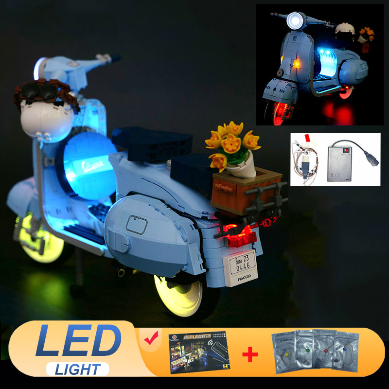 Model Kit Vespa - LEGO 10298 ローマンホリダ ベスパ125用LEDライトキット ランプアイデア DIYギフト