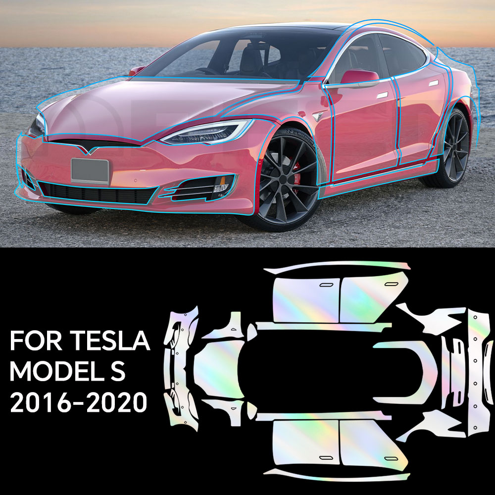 Paint Model Kit - テスラモデル S 2016-2020 TPU ペイント保護フィルムボディステッカー傷防止保護透明カーアクセサリーキット