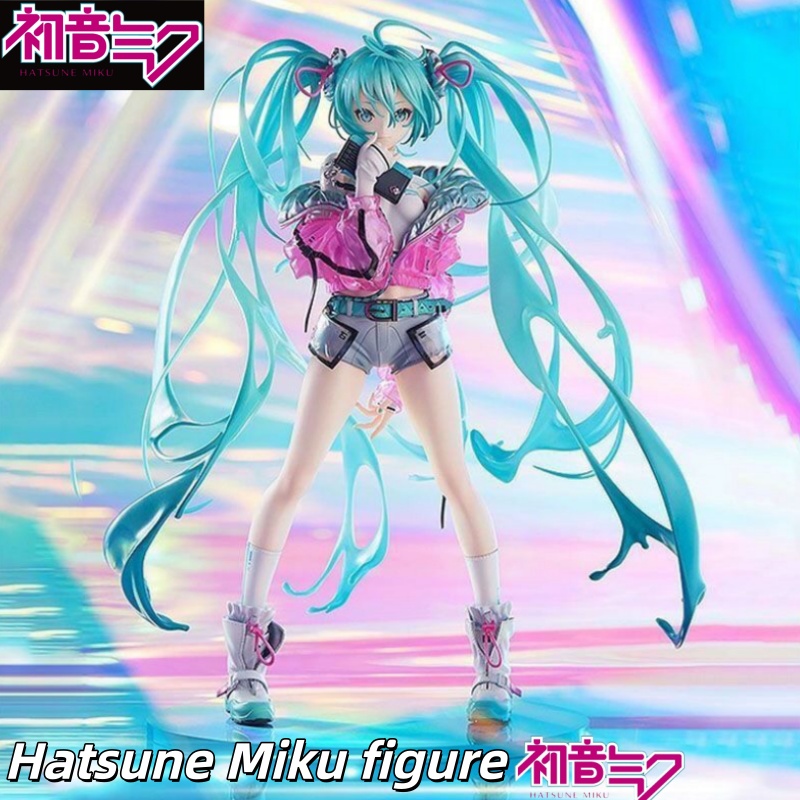 Model Kit Anime Girl - 三矢山舞初音ミクツインテールフィギュア、可愛いアニメガール車のダッシュボード飾り＆ギフト
