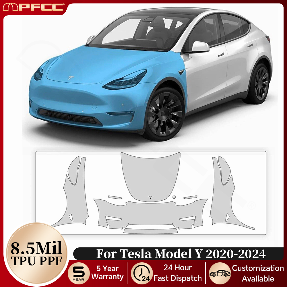 Paint Model Kit - テスラ モデルY 2020-2024用 カット済みPPF 9ミルTPU塗装保護フィルム フルキット