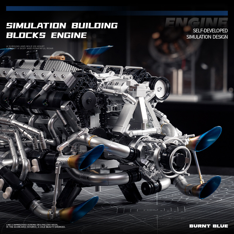 テクニカルスーパーカーV8エンジン組み立てブロックキットモデ - Model Kit Engine のレビューと価格