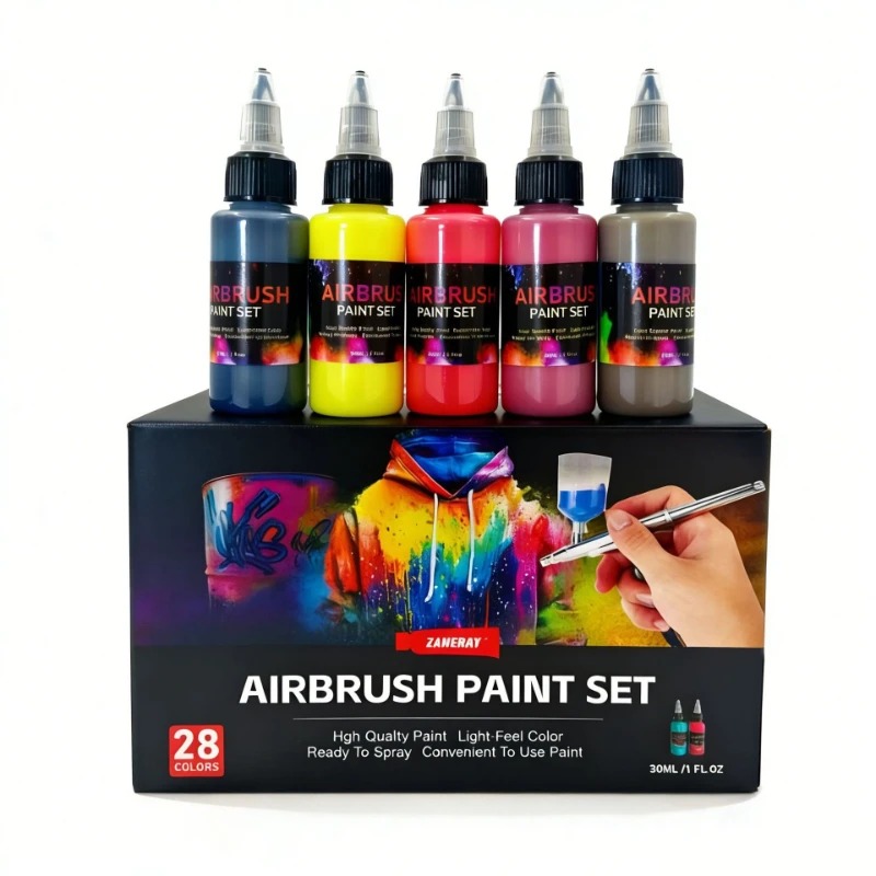 12/28色水性エアブラシアクリル塗料キット 30ml DI - Paint Model Kit のレビューと価格