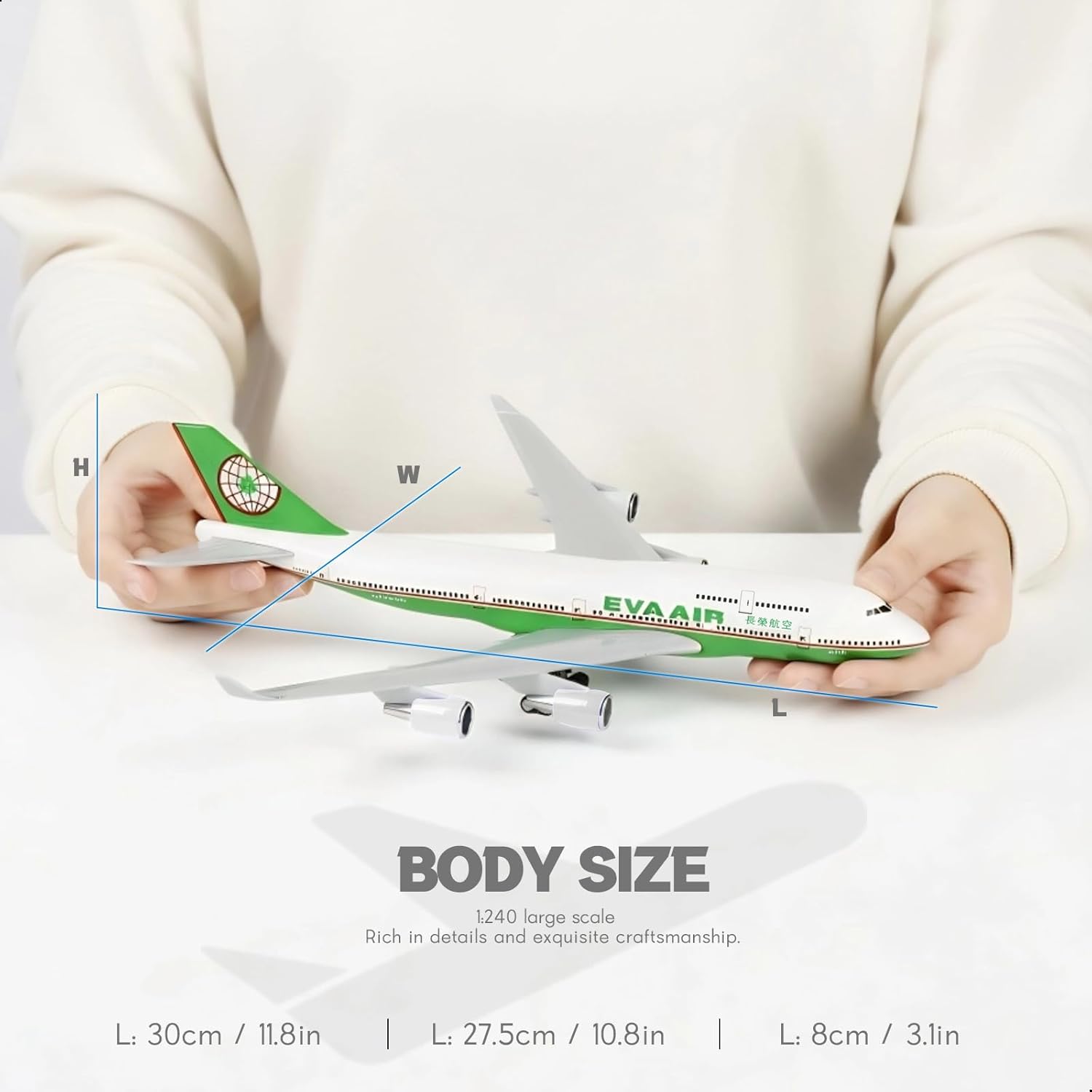 30cm EVAエア747飛行機モデルキット B747レジン - Model Kit Eva のレビューと価格