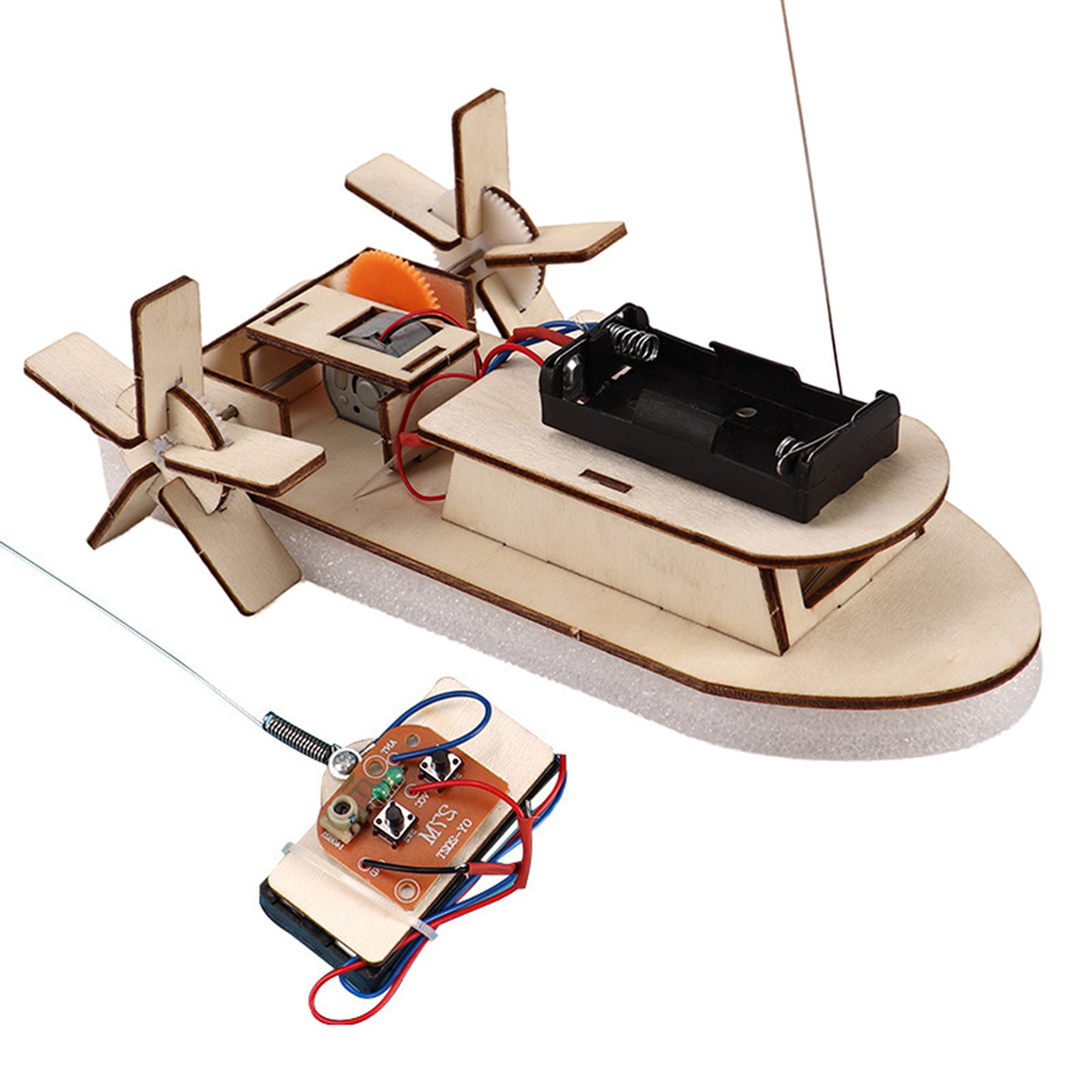 子供のためのDIY木製ボートモデル科学玩具、電気ステム、教育 - Model Kit Fantasy のレビューと価格